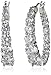 Amazon Collection Platinum or Gold-Plated Sterling Silver Infinite Elements Zirconia Graduated Hoop Earrings, 1