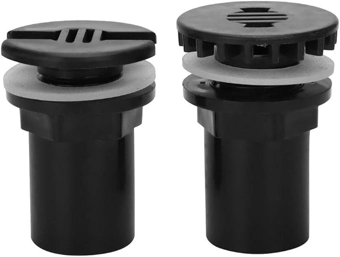 Aquarium Drainage Pipe Connector 2Pcs 25mm Plastic Black Fish Tank