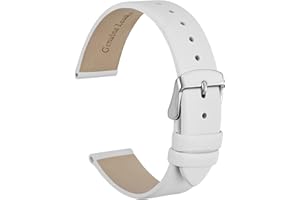 WOCCI Elegant Watch Bands, Genuine Leather Replacement Straps for Men and Women, Band Width 8mm 10mm 12mm 13mm 14mm 16mm 18mm 20mm 22mm