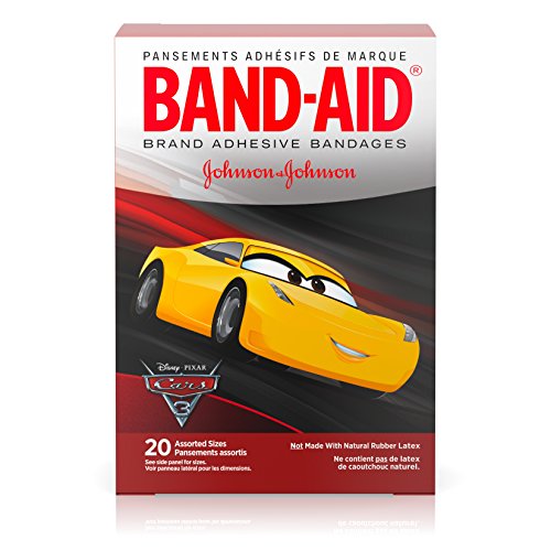 Band-Aid Brand Adhesive Bandages Featuring Disney-Pixar Cars For Kids, Assorted Sizes, 20 Count(Pack Of 6)