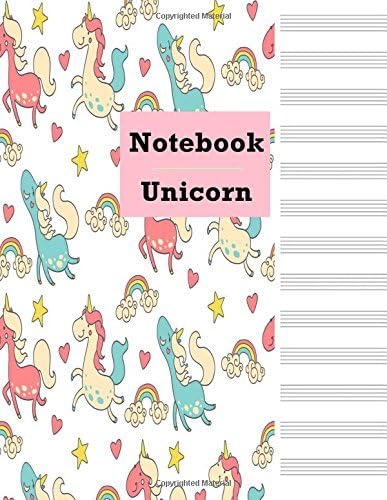 Unicorn Notebook: Journal,Gifts For Kids,Blank Lined Journal,8.5x11,150 Pages,Pink,Cute Notebook Paperback – 23 May 2018