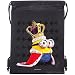 Despicable Me Minions Authentic Licensed Drawstring Bag Backpack (Black)