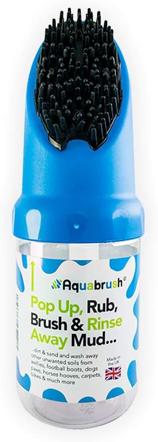 Aquabrush - WHILST STOCKS LAST. DESIGNED AND MADE IN THE UK. The Original Muddy Boot Cleaner & Boot Brush, Football/Rugby Boots, Pet, Horse, Golf Club & Shoe Cleaning 250ml