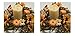 Harvest Hollows Fall Candle Ring Handmade Small Autumn Wreaths Artificial Sunflowers Daisies Pumpkins Berries Wheat Fall Leaves