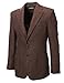FLATSEVEN Mens Herringbone Wool Blazer Jacket with Elbow Patches
