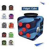 Tepoinn Fidget Attention Cube Relieves Stress and Anxiety Educational Development Toys for Children and Adults, Camouflage blue