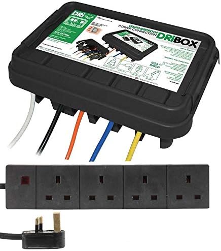 BURNTECOutdoors Waterproof Electrical Junction Enclosure 10 Metre 4 Way Extension Lead