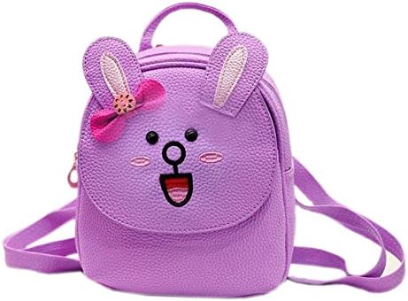 Little Girls Cute Bunny Travel Backpack Day Pack Kids Cartoon Rabbit School Book Bags (purple)