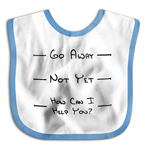 Go Away Not Yet How Can I Help You Cute Soft Absorbent Hypoallergenic Child Bibs For Drooling And Teething - For Boys And Girls