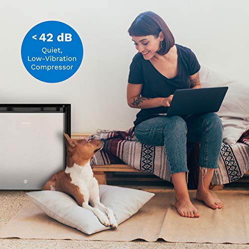 hOmelabs Upright Freezer 1.1 Cubic Feet Compact Reversible Single