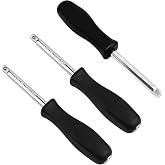 Sissatthai 1/4 Inch Socket Driver Handle - 3Pcs Black Bit Spinner Handle | 1/4 Drive Nut Screwdriver Handles for Car, Automotive Repair Kit
