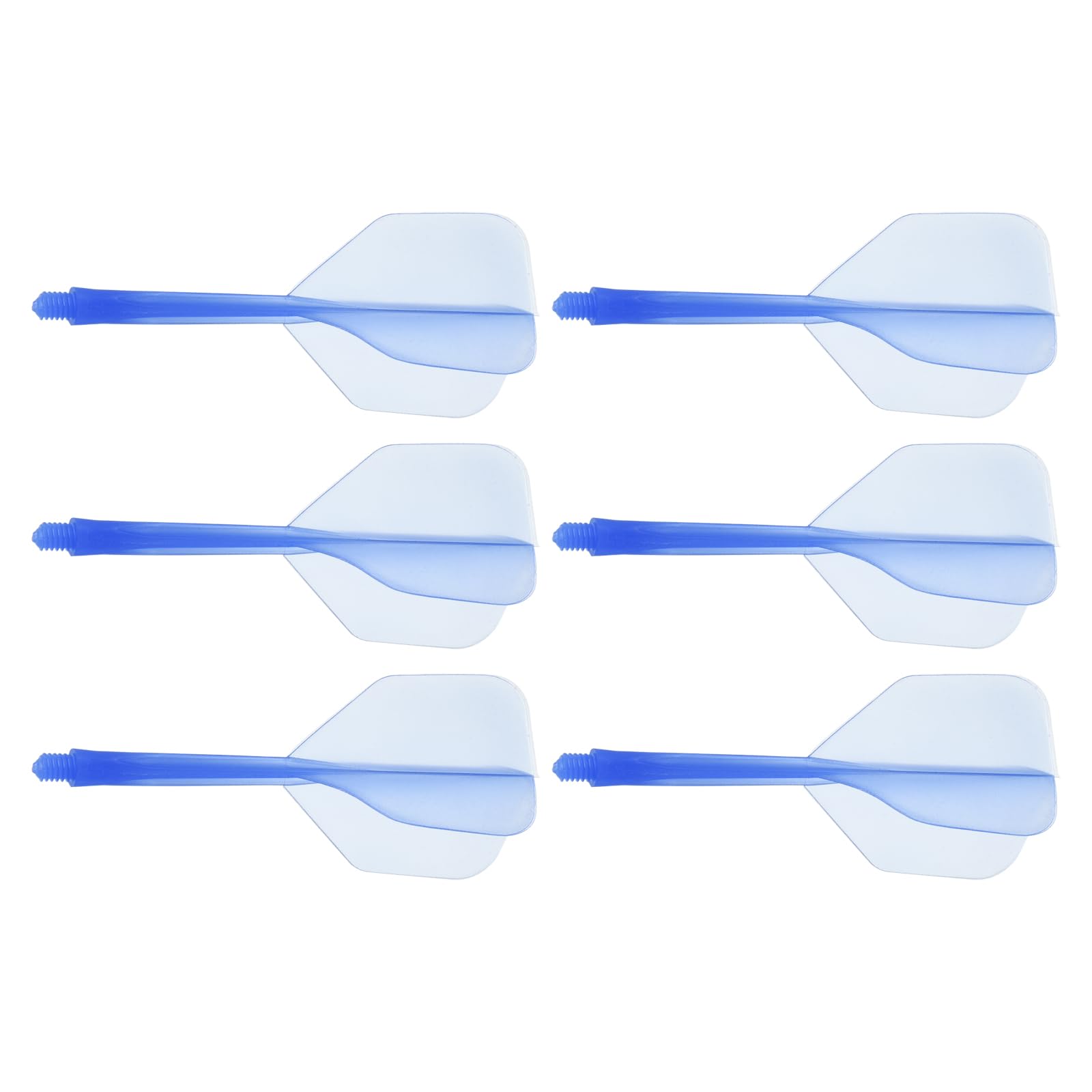 M METERXITY 6 Pack Integrated Dart Shaft and Flights-Screw In-one Dart Accessories, Plastic Anti Break, Apply to Soft Tip Darts and Steel Tip Darts (2BA, Blue)