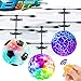 iGeeKid 3 Pack Flying Ball Toys Kids Easter Gift for Boys Girls 6-14 Years Light Up Hand Operated Drones Hover Ball Recharge Helicopter with Remote Controller Indoor Outdoor Sports Toy
