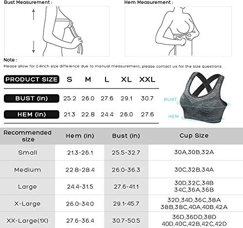 FITTIN Crossback Sports Bras - Padded Seamless Med Support for Yoga Gym Workout Fitness 7 51kX2uU8u L. AC