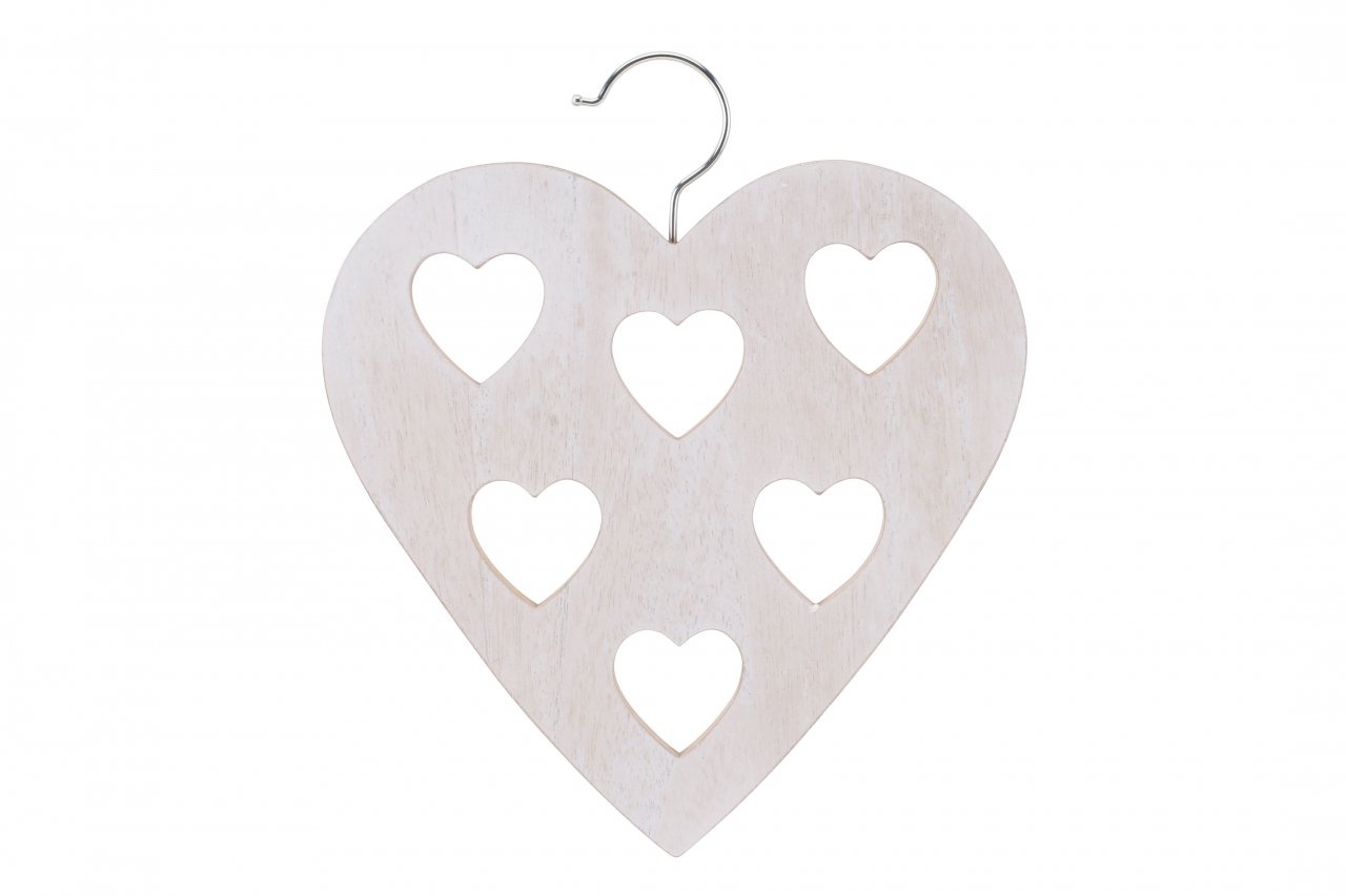 Shabby Chic Wooden Scarf Scarves Hanger Wardrobe Hanger Hearts