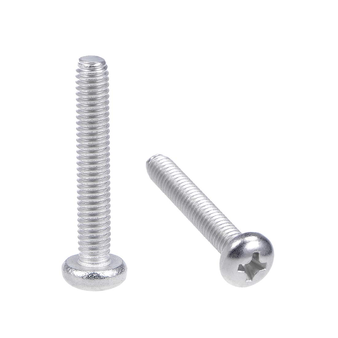 sourcing map M4x25mm Machine Screws Pan Phillips Cross Head Screw 304 Stainless Steel Fasteners Bolts 30Pcs โ image 1