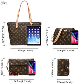 elimpaul women fashion handbags tote bag shoulder bag top handle satchel purse set 4pcs