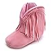 ESTAMICO Baby Girls Cowboy Tassel Boots Pink US 0-6 Months