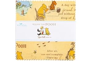 RILEY BLAKE DESIGNS Echo Park Paper Co. Winnie The Pooh 5" Stacker 42 5-inch Squares Charm Pack Riley Blake 5-17000-42