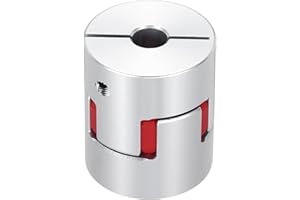 MECCANIXITY Aluminum Shaft Coupling Shaft Coupler 8mm to 12mm Flexible Spider Coupling L35mm x D30mm Coupler Jaw Spider Shaft