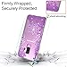 Casetego Compatible Galaxy S9 Plus Case,Clear Glitter Bling Shiny Soft Flexible TPU Case Rubber Silicone Skin with Flowers Floral IMD Printed Back Cover for Samsung Galaxy S9 Plus-Bling Purple