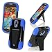 For SamsungGalaxy Light T399 Cover Case + LCD Screen (T-Stand Hybrid Black / Dark Blue)