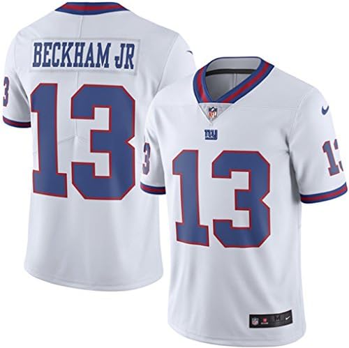 Beckham Jr 13# Giants Mens New York White Color Rush Limited Team Spirit Jersey Medium