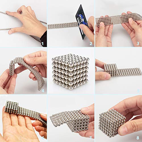 Greenroledulfcc Magnetic Sculpture Toy, 5MM 512 Pieces Magical Balls Desk Toys for Intelligence Development, Office Stress Relief