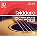 D'Addario Guitar Strings - Phosphor Bronze Acoustic Guitar Strings - EJ17-10P - Rich, Full Tonal Spectrum - For 6 String Guitars - 13-56 Medium, 10-Pack