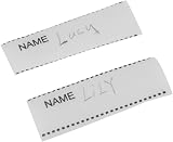 Akozon 200Pcs Custom Name Labels White Woven for Clothing Durable Sew-On view 7
