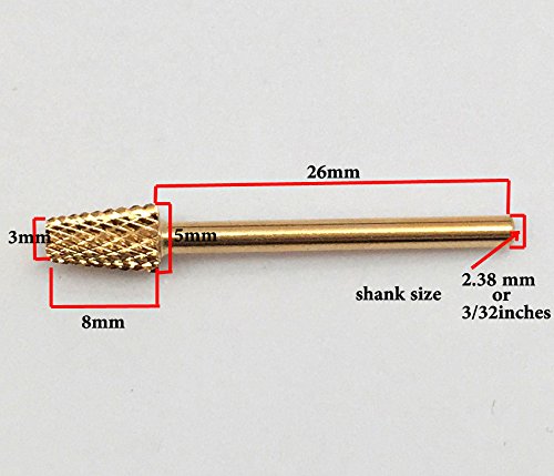PRO GOLD MEDIUM CARBIDE BIT. TAPERED BARREL BIT. FITS 3/32