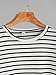 Milumia Women's Elbow Patch Striped High Low Top T-Shirt Black and White Medium