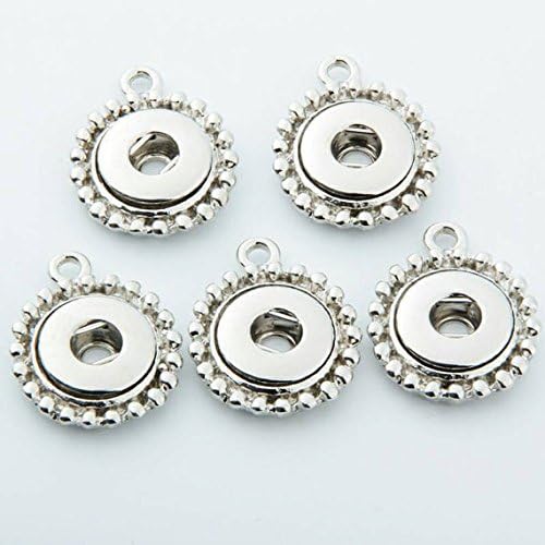 Simple Ever 12mm Snap Button Accessory for interchangeable snaps for Noosa Chunk necklaces, rings,Jewerly &amp; bracelet Pack of 5