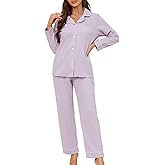 U2SKIIN Womens Button Up Pajama Sets Soft Long Sleeve Pajamas for Women Warm Flannel Knit Lounge Sets