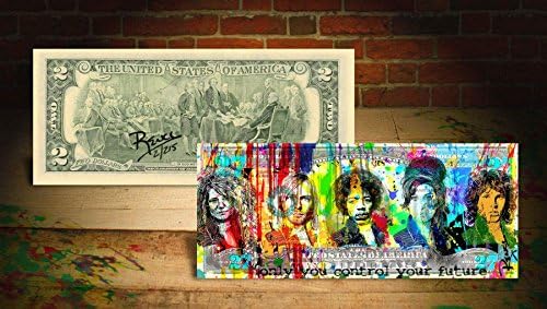 27 CLUB CONTROL Rency / Banksy Warhol Pop Art $2 Bill Signed #/215 KURT COBAIN