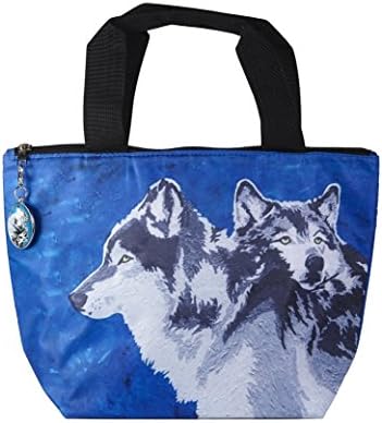 Wolf Lunch Bag with Matching Zipper Charm - Animals, Full Insulated - Lunch Cooler