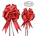 Christmas Bows for Presents, Holody Pull Bows and Ribbons Bulk for Xmas Gifts Wrapping Wreaths Decoration Red Colors Large and Small, 5