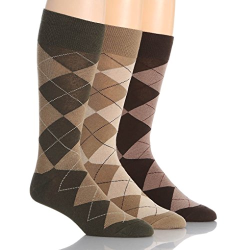Argyle Cotton Crew Socks 3-Pack