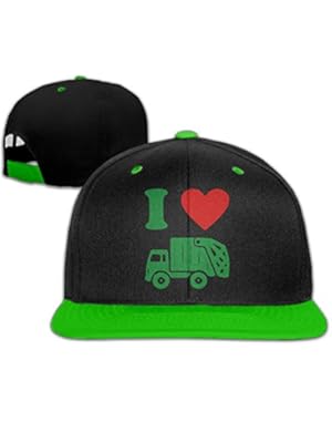 Heart Love Trash Garbage Trucks Women/Men Snapback Hiphop Baseball Caps