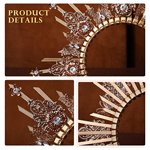 COSUCOS Gold Halo Crown Headpiece - Sunburst Spiked Headband  display picture 1