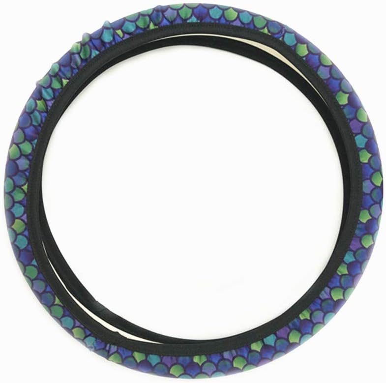 AJLTPA Car Steering Wheel Cover Neoprene Automotive Steering Wheel Cover Anti Slip and Sweat Absorption Auto Car Wrap Cover Sunflower Cactus Leopard Pattern (Mermaid)