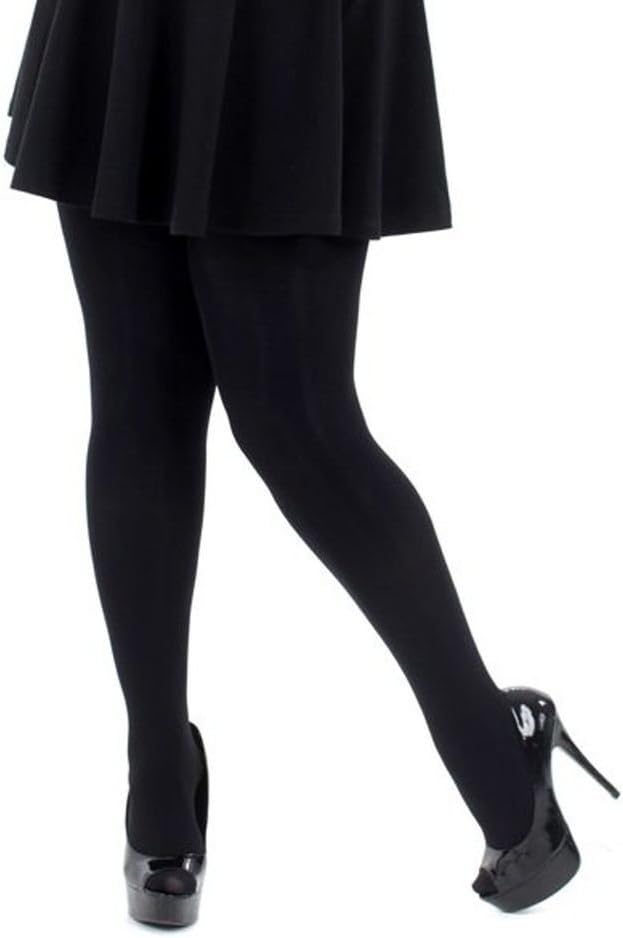 120 DENIER OPAQUE CROTCHLESS OPEN CROTCH TIGHTS ONE SIZE XL XXL XXXL PAMELA MANN