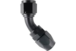 VVORHSBELL 10AN Hose End Fitting 45 Degree Swivel Aluminum Black Oil Fuel Gas Hose End Fitting
