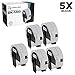 LD Compatible White Label Replacement for Brother DK-1203 0.66 Inch x 3.4 Inch (300 Sheets, 5-Pack)