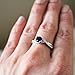 Oxford Diamond Co Round Simulated Blue Sapphire & White Cubic Zirconia .925 Sterling Silver Ring Size 9