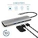 USB C Hub, USB C Adapter, EUASOO 9 in 1 Thunderbolt 3 hub, Multiport USB C to HDMI Adapter Type C Charging Port, USB 3.0 Ports, Ethernet Port MacBook Pro 2017/2016, Chromebook Pixel More