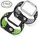 SKYLET Compatible with Fitbit Blaze Bands with Frames, 2 Pack Sport Silicone Replacement Bands Compatible with Fitbit Blaze Smart Fitness Watch Men Women Small Large Black