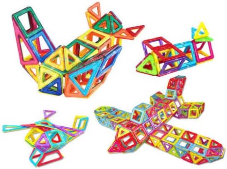Wesy Magnetic Building Blocks,94 Magnetic Toy Magnet Building Tiles Kit ,Creative Educational Construction Eco Stacking Toys Magnetic Tile Set For Baby Kids Girls Boys (94)