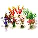 Ray-JrMALL Plastic 10 Pcs Mixed Artificial Aquarium Fish Tank Water Plant Color Random
