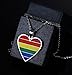 Unisex Stainless Steel Tag Rainbow Pendant Gay & Lesbian LGBT Necklace Pride Jewelry Gay Pride Accessories Pride Parade